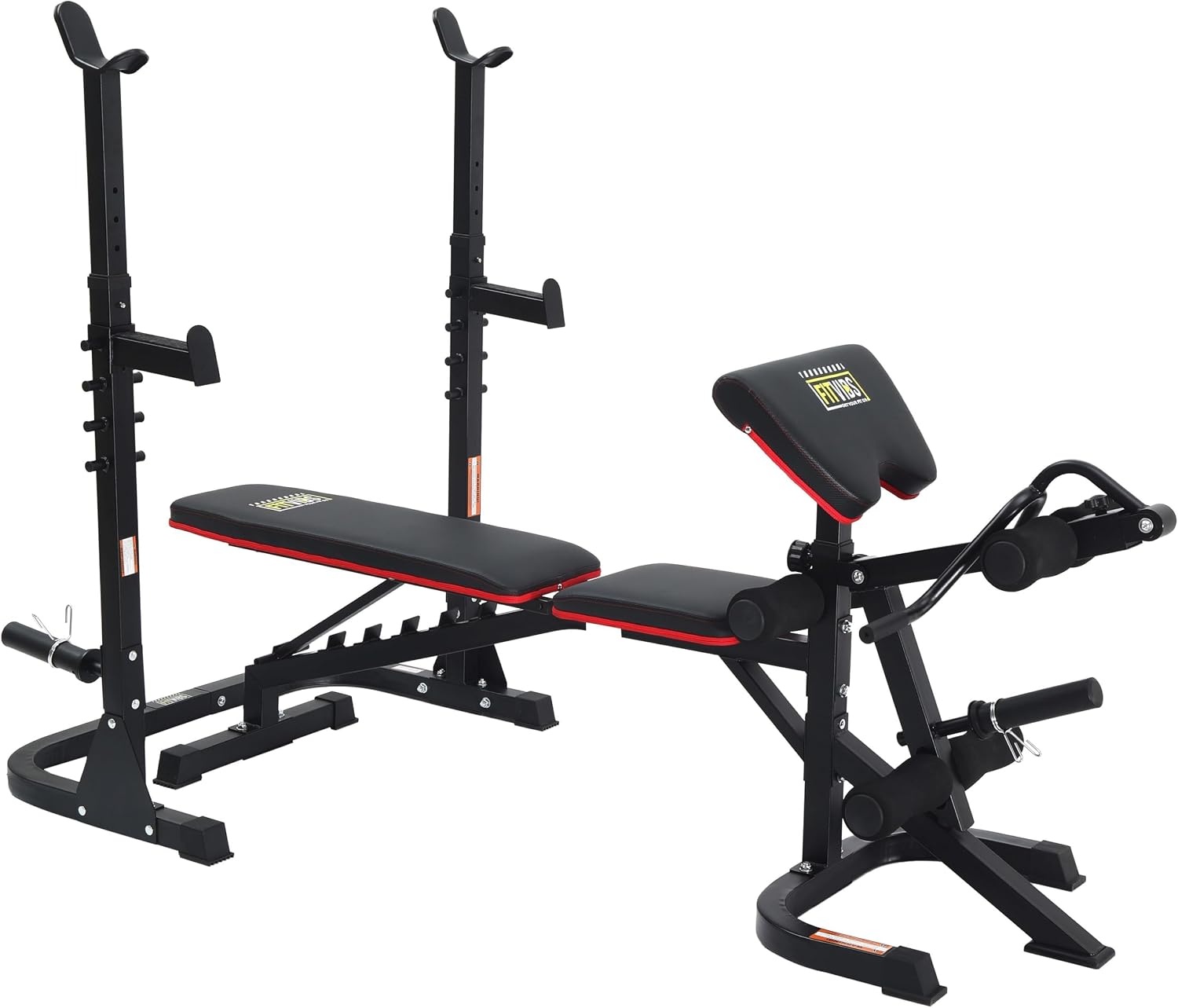 image:imageFitvids Adjustable Weight Bench Workout Bench for Home Gym Adjustable Weight Bench Set Workout Machine with Leg Extension and Curl MachineMetal Black