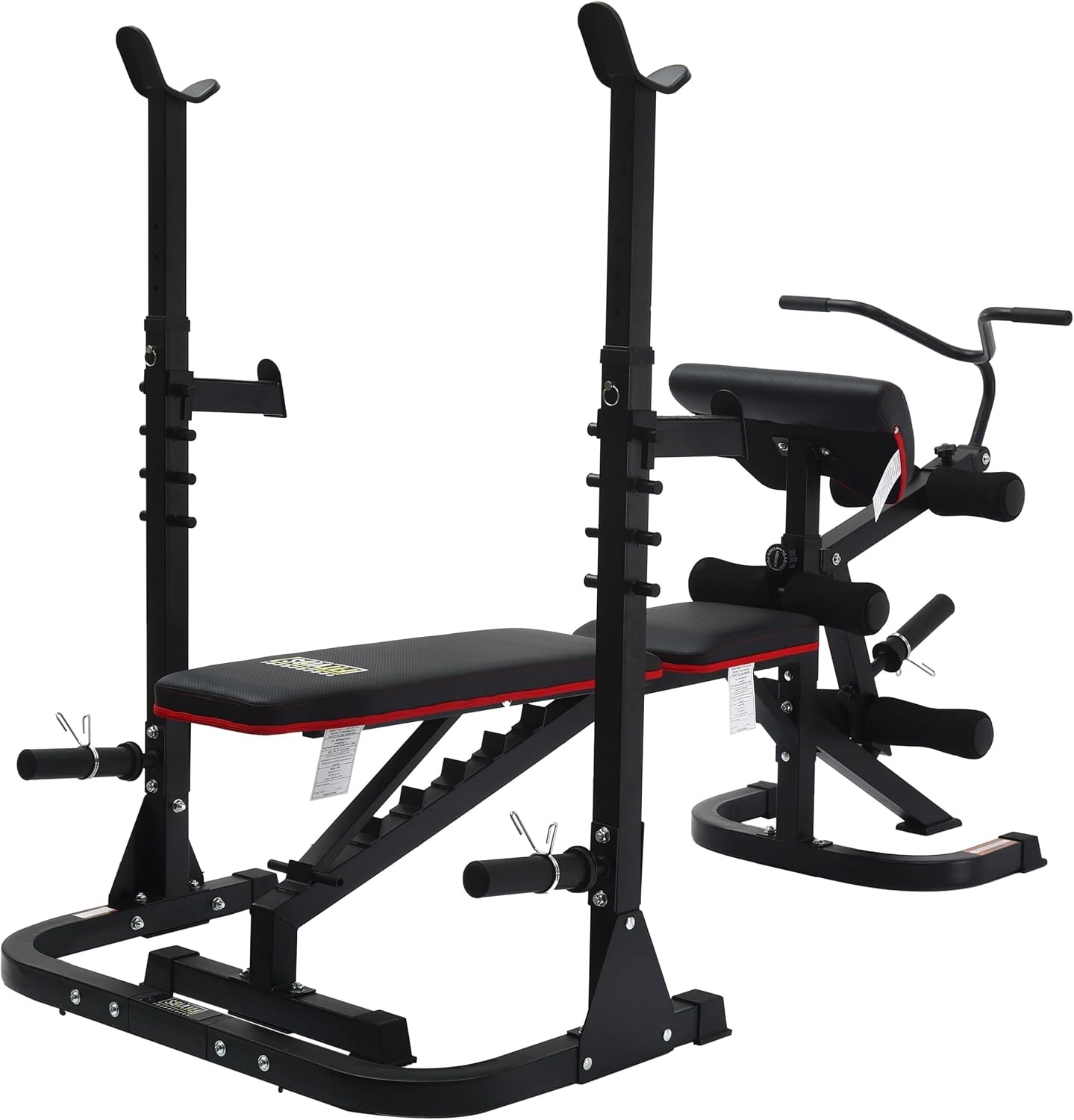 image:imageFitvids Adjustable Weight Bench Workout Bench for Home Gym Adjustable Weight Bench Set Workout Machine with Leg Extension and Curl MachineMetal Black