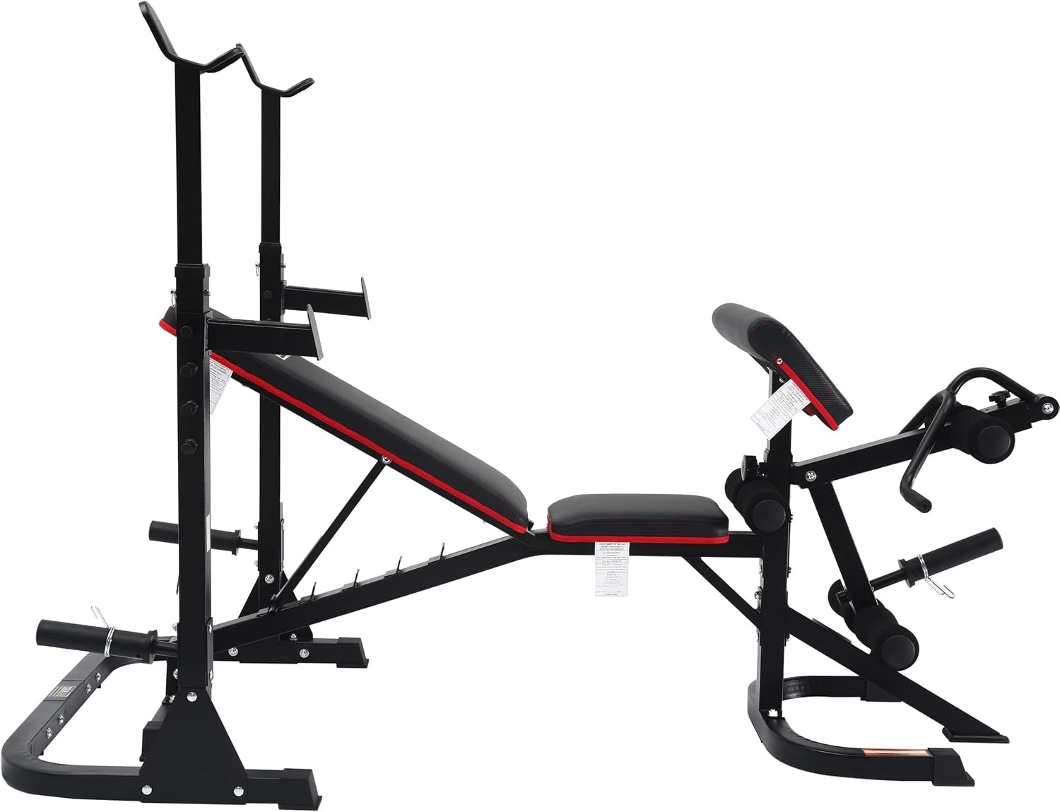 image:imageFitvids Adjustable Weight Bench Workout Bench for Home Gym Adjustable Weight Bench Set Workout Machine with Leg Extension and Curl MachineMetal Black